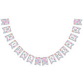 Roze Pastel Waterverf Bloemen Vrijgezellenfeest Vlaggetjes (Alle)