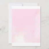 Roze pastel waterverf bloementuin bruiloft save the date (Achterkant)