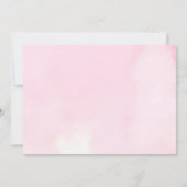 Roze pastel waterverf bloemetuin  kaart (Achterkant)