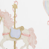 Roze Pastel Waterverf Carrousel Vrolijk rond Behang (Zoom)