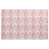  roze pastel waterverf floreel patroon stof (Yard (91,4 cm))