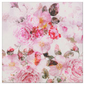  roze pastel waterverf floreel patroon stof (Close Up)