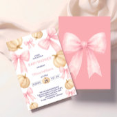 Roze Pastel Waterverf Pompoen boog lint Kaart