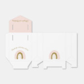 Roze Pastel Waterverf Regenboog Verjaardagsfeest Bedankdoosjes (Uitgevouwen)