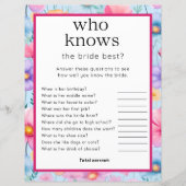 Roze Pastel Waterverf Vrijgezellenfeest Party Game (Voorkant)