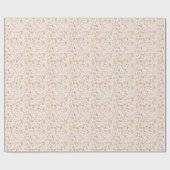 Roze Pastel Wildflower Cadeaupapier (Vlak)