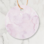 Roze Pastel Wildflower Verjaardag Bedankjes Labels (Achterkant)