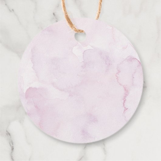 Roze Pastel Wildflower Verjaardag Bedankjes Labels (Achterkant)