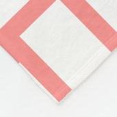 Roze Pastel & Wit Weefselontwerp Fleece Deken (Hoek)