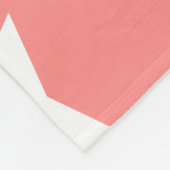 Roze Pastel & Witte Ster Patroon Ontwerp Fleece Deken (Hoek)
