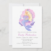 Roze Pastel Zeemeermin Baby Shower Kaart (Voorkant)