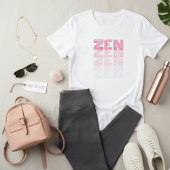 Roze pastel ZEN monochrome gradiënt Yoga Tri-Blend Shirt