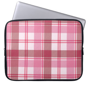 Roze pastel zonder naadloos patroon. Square grid p Laptop Sleeve