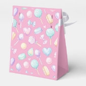 "Roze pastelballon en hart gunstbox" Bedankdoosjes (Achterkant)