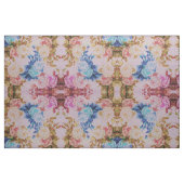 Roze pastelblauwe  rozen bloemen stof (Fat Quarter)