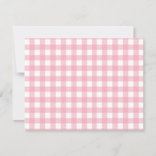 Roze pastelboog tartan verjaardag kaart (Achterkant)
