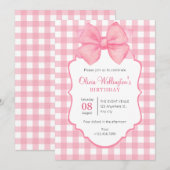 Roze pastelboog verjaardag kaart (Voorkant / Achterkant)