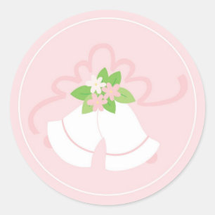 Roze pastelgordels ronde sticker