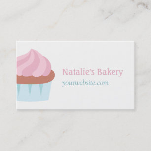 Roze Pastelkleurige Cupcake Bakkerij Gebak Cake Visitekaartje