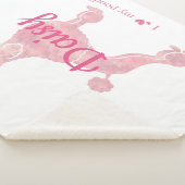 Roze Pastelkleurige Poodlesilhouet Deken op Maat (3/4)
