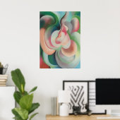 Roze pastelle van Georgia O'Keeffe - Afbraak Poster (Thuiskantoor)