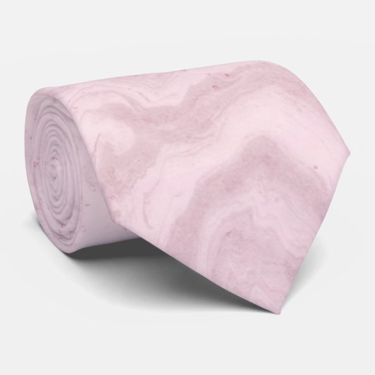 Roze pastelmarmer voor abstracte kunst stropdas (Opgerold)