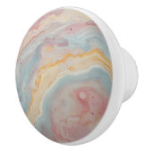 Roze pastelmarmeren patroon keramische knop (Rechts)