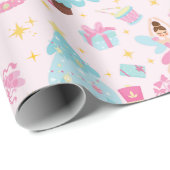 Roze pastelnotenkraker ballet inpakpapier (Rol Hoek)