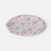 Roze pastelnotenkraker ballet inpakpapier papieren bordje (Gekanteld)