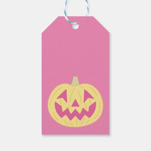 Roze Pasteloween Schattige Eenhoorn Verjaardagsfee Cadeaulabel (Achterkant)