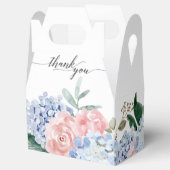 Roze pastelroze bruine hydrangeas bedankdoosjes (Geopend)