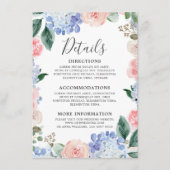 Roze pastelroze bruine hydrangeas informatiekaartje (Voorkant)