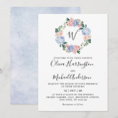 Roze pastelroze bruine hydrangeas kaart (Voorkant / Achterkant)