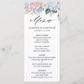 Roze pastelroze bruine hydrangeas menu (Voorkant)