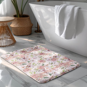 roze pastelrozenpatroon badmat