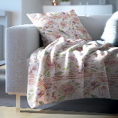  roze pastelrozenpatroon fleece deken