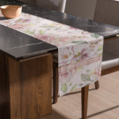  roze pastelrozenpatroon korte tafelloper