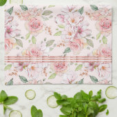 roze pastelrozenpatroon theedoek (Gevouwen)