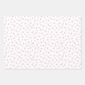 Roze Pastels Gecoördineerde Kerstset van 3 Inpakpapier Vel (Voorkant)