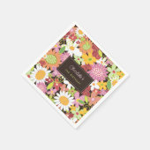 Roze Pastels Lente Bloemen Tuin Verjaardagsfeest Servetten (Hoek)