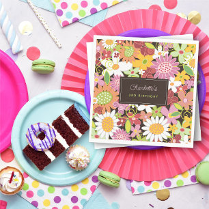 Roze Pastels Lente Bloemen Tuin Verjaardagsfeest Servetten