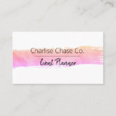 Roze Pastels Waterverf Modern gepersonaliseerd Visitekaartje (Voorkant)