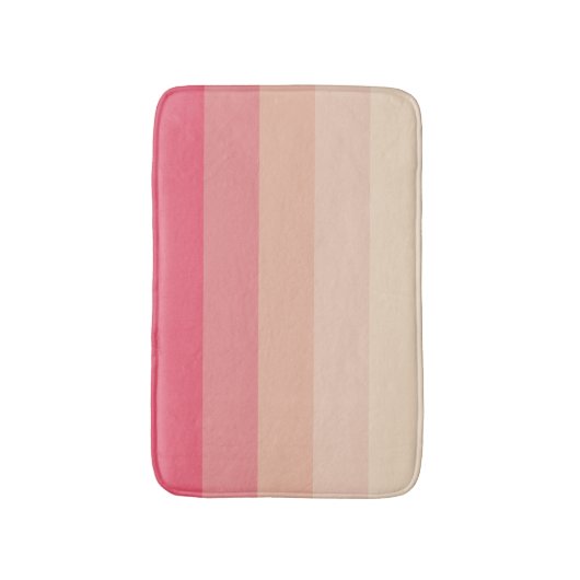 Roze pastelstrepen badmat (Voorkant Verticaal)