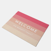 Roze pastelstrepen deurmat (Schuin)