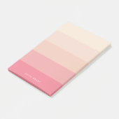 Roze pastelstrepen post-it® notes (Schuin)