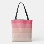 Roze pastelstrepen tote bag (Achterkant)