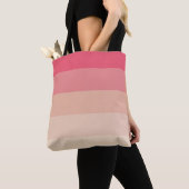 Roze pastelstrepen tote bag (Dichtbij)