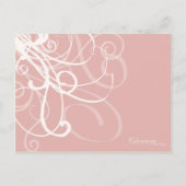 Roze pastelwervels · Save the Date Briefkaart (Achterkant)
