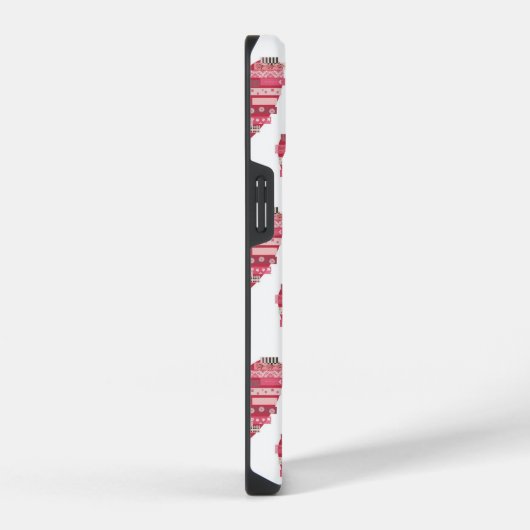 Roze Patchwork Hearts Telefoonhoesje iPhone Hoesje (Rechterkant)