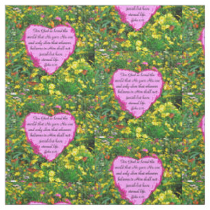 ROZE PATCHWORK JOHN 3:16 BLOEMENSTOF STOF